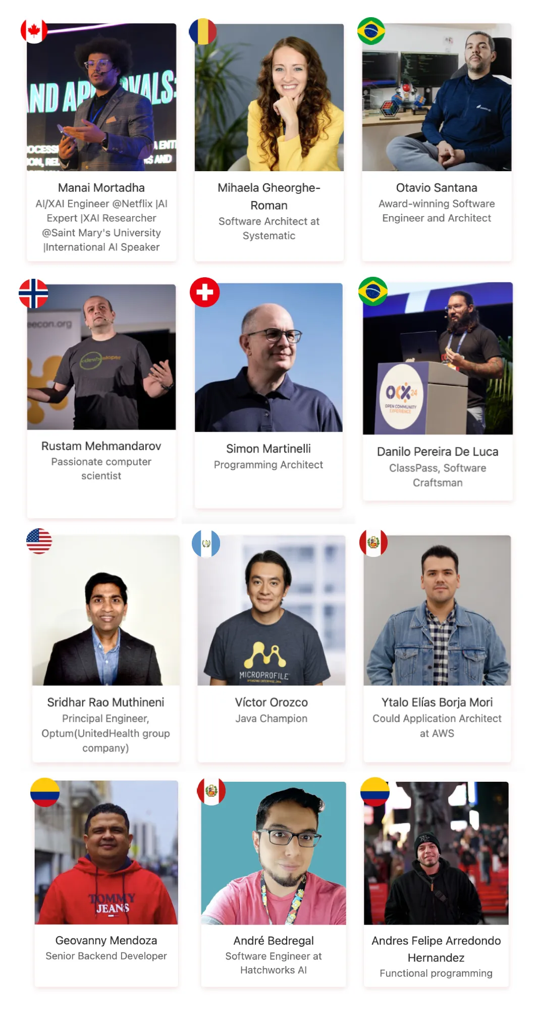 Speakers de JConf Perú 2024
